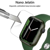 Apple Watch SE 44MM Uyumlu 3 Adet Şeffaf Ultra koruyucu Nano Jelatin thumbnail 4