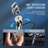 Joyroom Çoklu Manyetik Şarj Kablosu Lightning + Type-C + Micro 1.2 Metre - 2