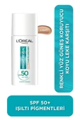 L'Oreal Paris Bright Reveal Spf 50+ Koyu Leke Karşıtı Renkli Fluid Günlük Yüz Güneş Kremi 50ml - Light - 1