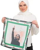 Suriye Bayrak Çerçeveli Suriyenin şarkıcı sarut Resmi Baskılı 45*45 cm S100027 - 3