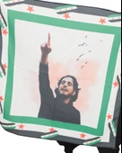 Suriye Bayrak Çerçeveli Suriyenin şarkıcı sarut Resmi Baskılı 45*45 cm S100027 - 4
