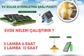 Kamp ve Piknik için Solar Güneş Enerjili Lamba ve Şarj Seti 5 Lamba - 3