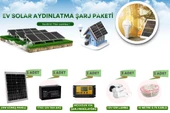 Güneş Enerjili Solar Şarjlı Kamp ve Acil Durum Aydınlatma Seti - 1