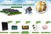 Kamp ve Piknik için Solar Güneş Enerjili Lamba ve Şarj Seti 5 Lamba - 2