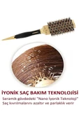 LAND OF MYTH 43 mm-Lom1143 Nano Teknoloji Seramik + İyonik Termal Fön Saç Fırçası, Doğal At Kılı Diş, Profesyonel - 4