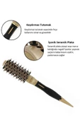 LAND OF MYTH 25 mm - Nano Teknoloji Seramik + Iyonik Termal Fön Saç Fırçası, Doğal At Kılı Diş, Profesyonel Seri - 3