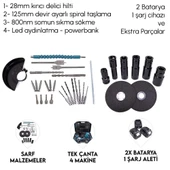 Prohummer PH279 88V 3IN1 Set (800Nm Somun Sıkma, Kırıcı Delici, 125mm Taşlama, Powerbank, LED) - 2