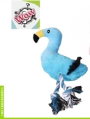 Wow Sesli, Diş İpli Peluş Flamingo Köpek Oyuncağı 40 cm - 1