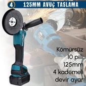 Prohummer PH278 5'li Set (800Nm Somun Sıkma+Kırıcı+Taşlama+Vidalama+Powerbank) 88Vf 10P - 6