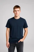 Erkek %100 Pamuk Basic T-shirt - 7