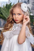 Kız Çocuk Omuzu Açık Yakası Taş İşlemeli Göğsü Fırfırlı İçi Astarlı Beyaz Abiye thumbnail 15