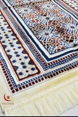 Lüks Kadife Seccade - 70x110 cm - Kalın Yumuşak Doku-Mihrap Desen Lacivert - 2