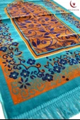 Kadife Seccade Kalın Yumuşak Doku - Şık ve Konforlu- 70x110 cm- Açık Mavi - 2