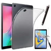 Samsung Galaxy Tab A SM T510 (2019) Uyumlu Şeffaf Kılıf Cam Kalem Set thumbnail 1