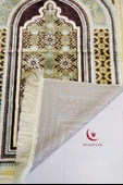 Lüks Kadife Seccade - 70x110 cm - Kalın Yumuşak Doku-Mihrap Desen Mor - 3