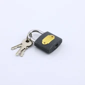 Asma Kilit 38 mm 3 Anahtarlı Halka İşyeri Kapı Sandık Kutu Kilidi Gri Renk Tosba Kilit - 3