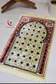 Lüks Kadife Seccade - 70x110 cm - Kalın Yumuşak Doku- Kırmızı - 4