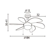 Vanti KCF280 Avizeli Ahşap Tavan Vantilatörü - Kahverengi - 4