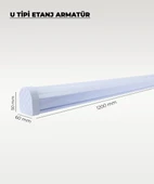 54W U Tipi Etanj Armatür 6500K Beyaz Işık - IP65 - 3