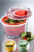 Tilbe Home Salata Kurutucu Meyve Sebze Kurutma Makinesi Kilitli Yeşillik Süzgeci Kollu Çevirmeli Salad Spinner - 4
