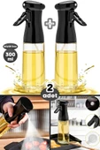 Tilbe Home Büyük Sprey Yağdanlık, Airfryer Püskürtmeli Sprey Cam Şişe Ayçiçek Zeytinyağı Sirkelik 300 ml - 1