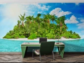 Tropikal Ada Manzaralı Duvar Kağıdı thumbnail 4
