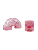Flamingo Desenli Renkli Stres Yayı Oyuncak Stres Yayı - 5 cm çapında - 1 Adet - 5