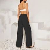 Beli Bağcıklı Keten Pantolon - 3