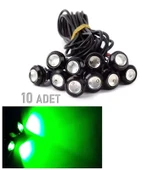 10 Adet Ayna Altı Lamba Kartal Göz Gündüz Ledi Yeşil thumbnail 1