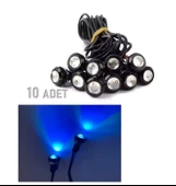 10 Adet Ayna Altı Lamba Kartal Göz Gündüz Ledi Buz Mavi thumbnail 1