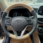 DİKİŞLİ DİREKSİYON KILIFI SİYAH DERİ BEJ DERİ SİYAH DİKİŞLİ HYUNDAİ TUCSON İÇİN thumbnail 2