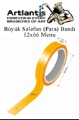 12x66 Metre Selefon Bant 1 Adet Büro Bandı Büyük Bant Makinelerine Uyumlu Şeffaf Para Bandı Artlantis Kırtasiye Bandı - 2