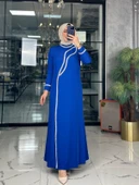 Alina Elbise-Saks mavi Saks Mavisi - 2