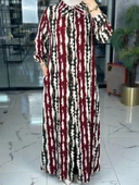 Lenna Uzun Gömlek-Bordo Bordo - 2