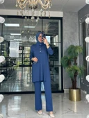 Kübra Takım-İndigo mavi indigo - 1