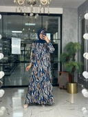 Açelya Elbise-İndigo mavi indigo - 1