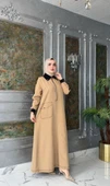 Medine Elbise-Krem Krem - 1