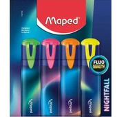 Maped Fosforlu Kalem Fluo Peps Nıghtfall 4 Lü 740700 - 1