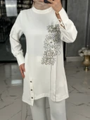 Hilal Pantolon Takım-Beyaz Beyaz - 2