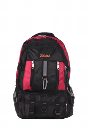 Zigga 07080 Kırmızı Laptop Bölmeli Dağcı Kamp Sırt Çantası - 1