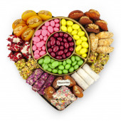 ''Gönül Alan'' Hediyelik Çikolata Lokum Draje Kuru Meyve Kayısı Tabağı 1,3 Kg - 1