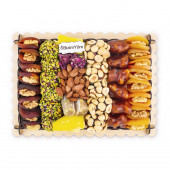 ''Dört Köşe Lezzet'' Hediyelik Kayısı Kuru Meyve Lokum Draje Sepeti 1,1 kg No 7 - 1