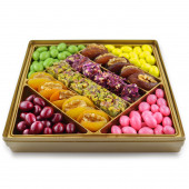 "Elit" Hediyelik Çikolata Lokum Kuru Meyve Şekerleme Kutusu Lüx 0,75 kg No 30 - 2