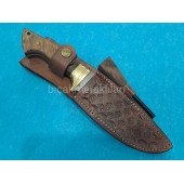 El İşçiliği N690 Çelik Av Bıçağı Kök Ceviz Sap 27cm Toplam Uzunluk - 2