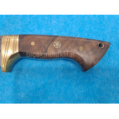 El İşçiliği N690 Çelik Av Bıçağı Kök Ceviz Sap 27cm Toplam Uzunluk - 3