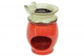 Kuş Temalı Kırmızı Seramik Buhurdanlık & Özel Üretim Sandal Yağı Setli - 2