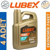 Lubex Primus FA-LA 0W-20 4 Lt Partiküllü Fiat Onaylı Motor Yağı (4 Adet) thumbnail 1