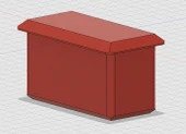 Byr 1 "x 2" (0.083 duvar) dikdörtgen boru için uç kapak (Sadece Plastik Aparattır!!!) 3D - 1
