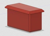Byr 1 "x 2" (0.083 duvar) dikdörtgen boru için uç kapak (Sadece Plastik Aparattır!!!) 3D - 2
