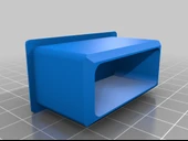 Byr 1 "x 2" (0.083 duvar) dikdörtgen boru için uç kapak (Sadece Plastik Aparattır!!!) 3D - 3